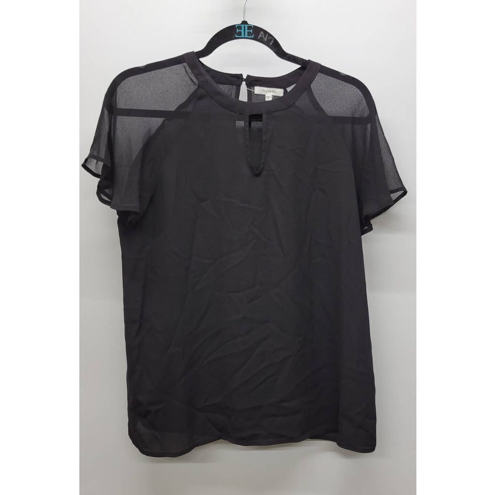 Pleione Mesh Sheer Black Top